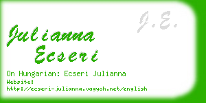 julianna ecseri business card